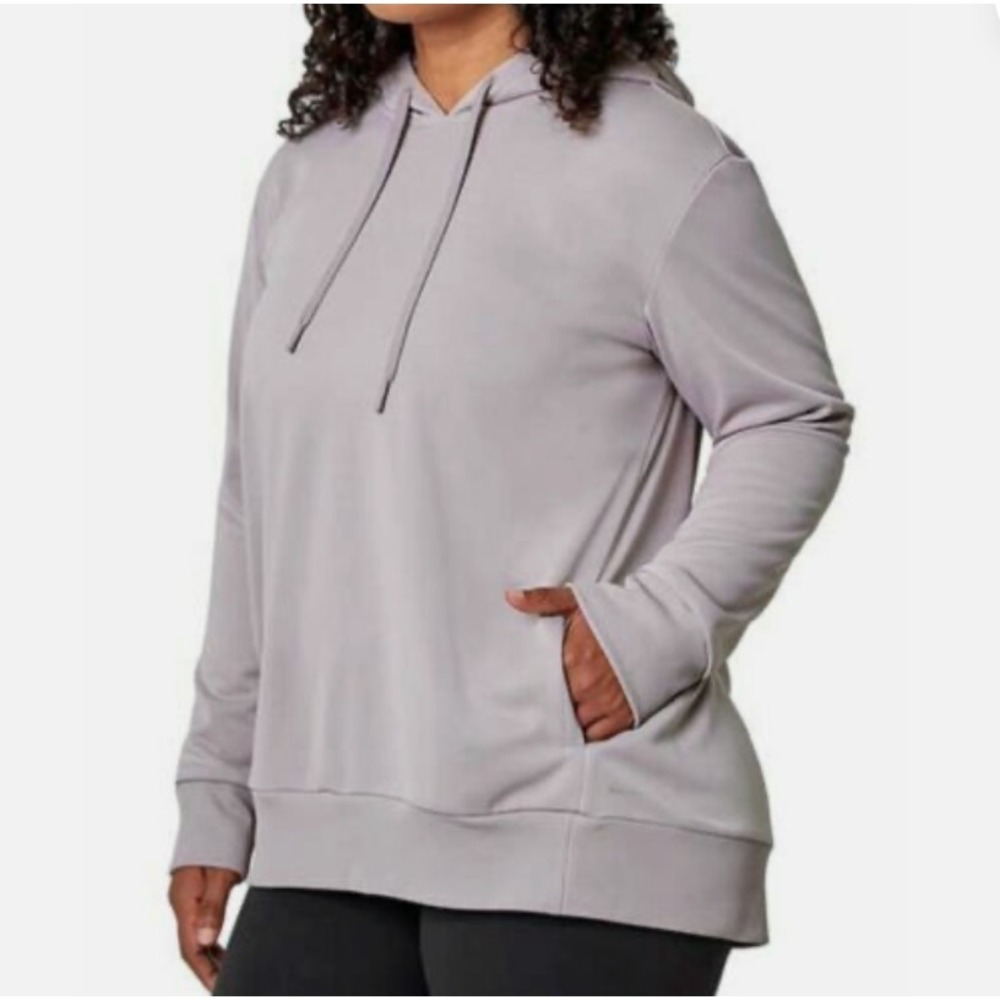 NWT Mondetta RECYCLED PERFORMANCE HOODIE Shirt Top Sweatshirt GULL GRAY sz XXL